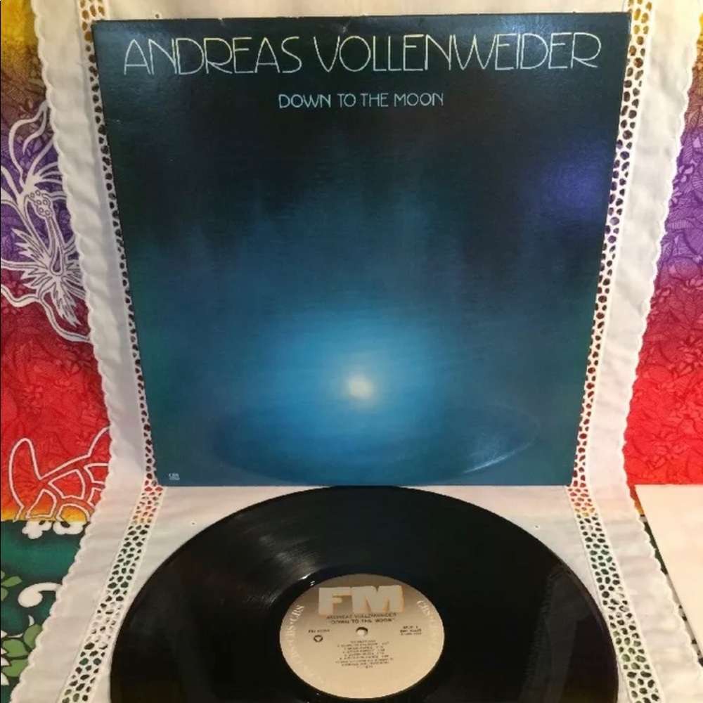 RARE Andreas Vollenweider: Down To The Moon LP Vinyl Record 1986 CBS FM 42255